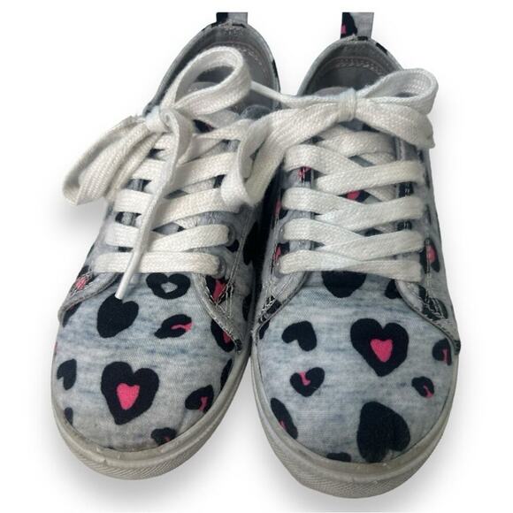 Fabkids - Girls Leopard Heart Sneakers- Size 13 - Picture 8 of 8